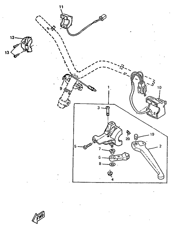 Handle switch. lever