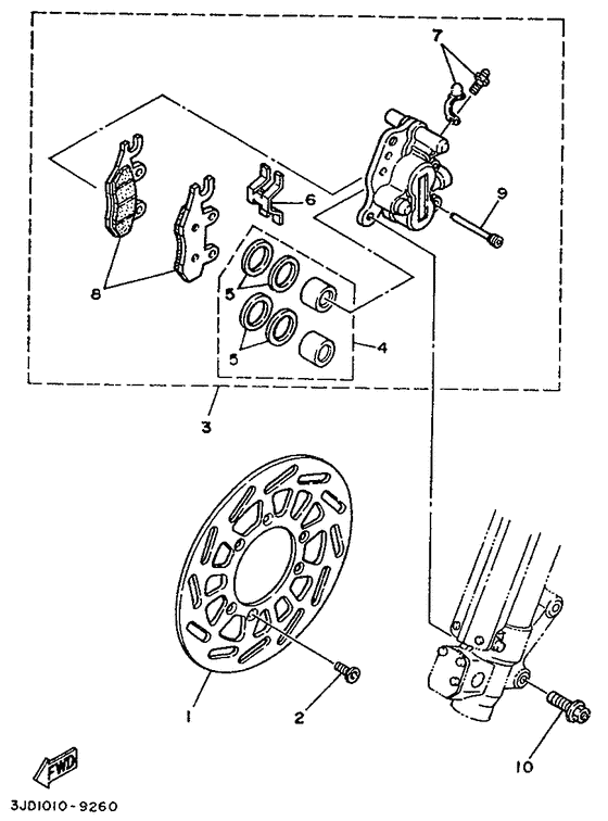 Front brake. caliper