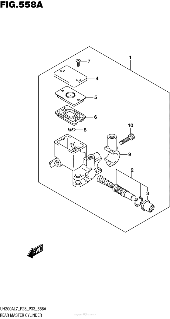 UH200 Задний торм цилиндр