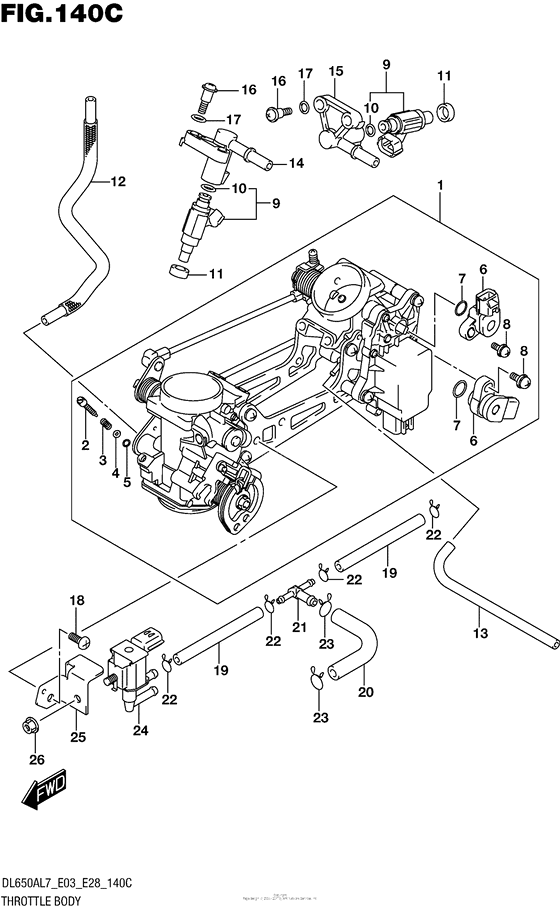 Throttle Body (Dl650Al7 E33)