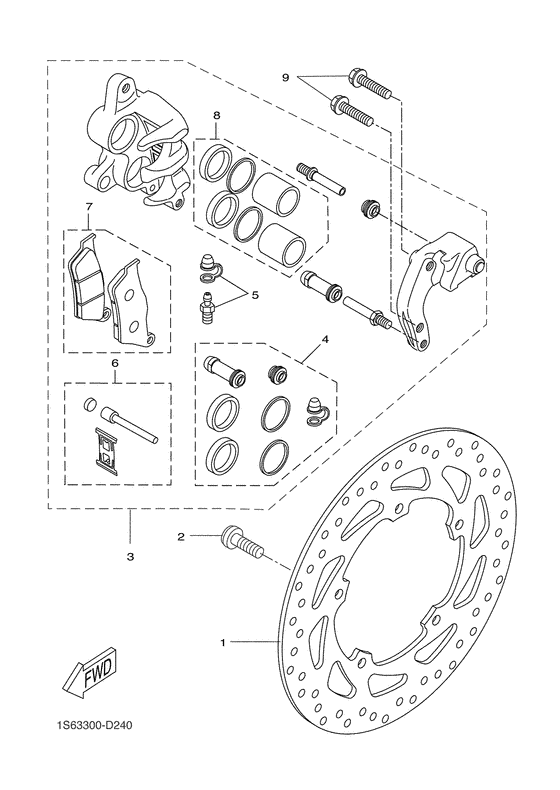 VP300 Передний суппорт