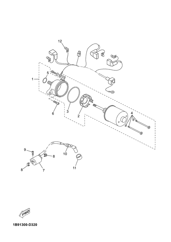 YP125R Стартер
