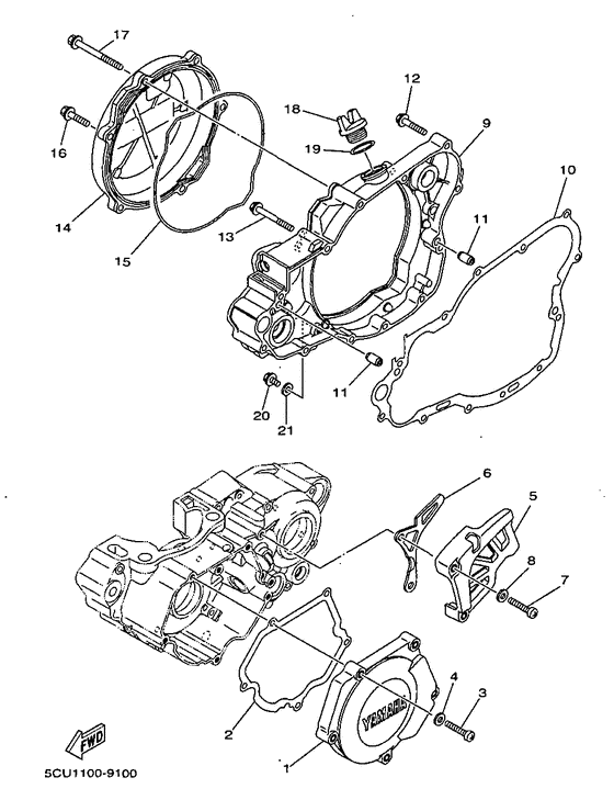  Крышка картера двигателя