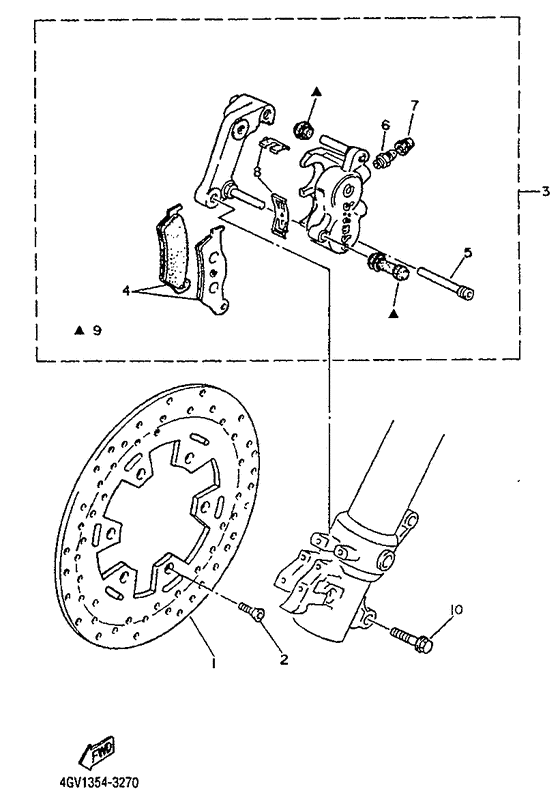 Front brake. caliper