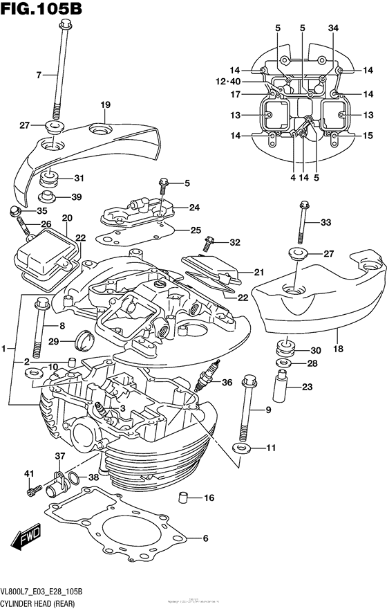 Cylinder Head (Rear) (Vl800L7 E28)