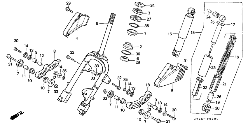 Front fork/front cushion