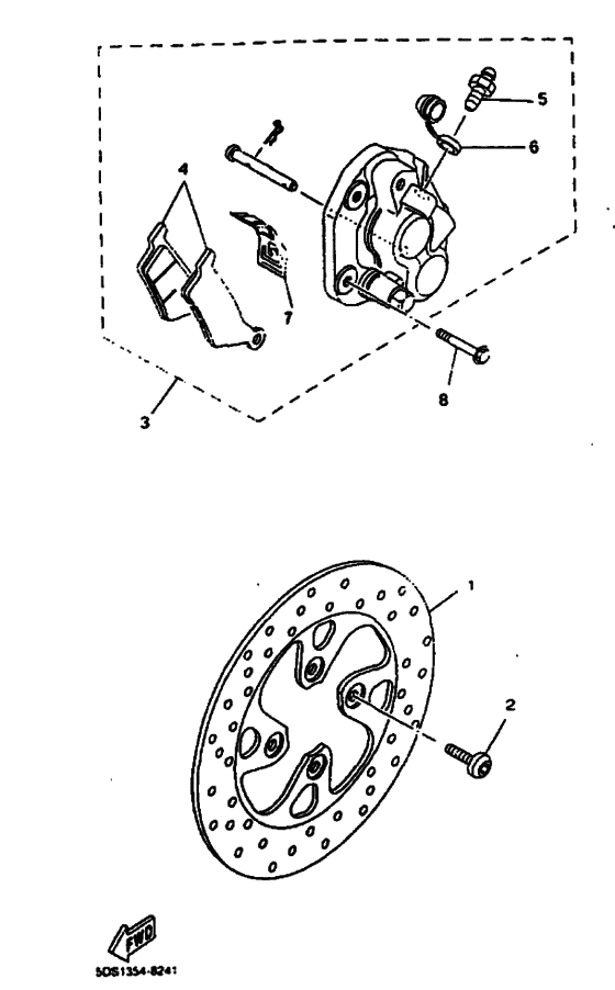 YP125E Передний суппорт