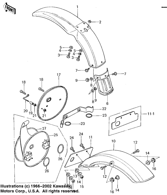 Number plate/fenders