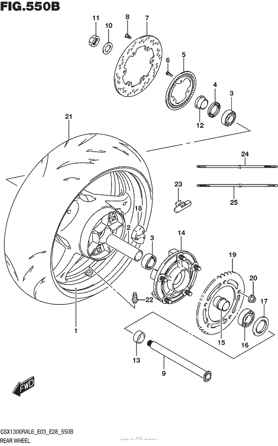 Rear Wheel (Gsx1300Ral6 E28)