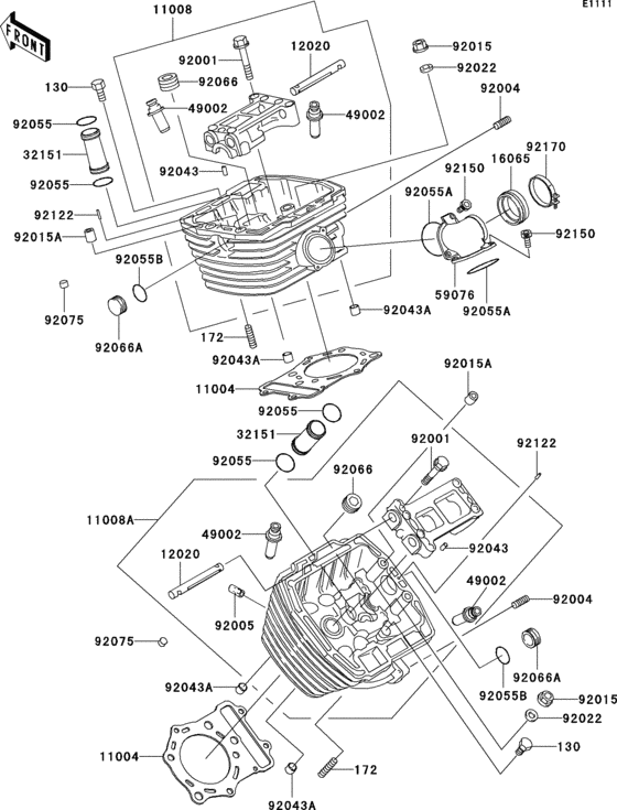VN800 Головка цилиндров