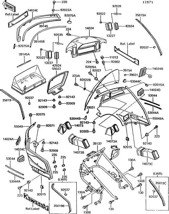 Cowling(1/2)(zg1200-b6/b7)