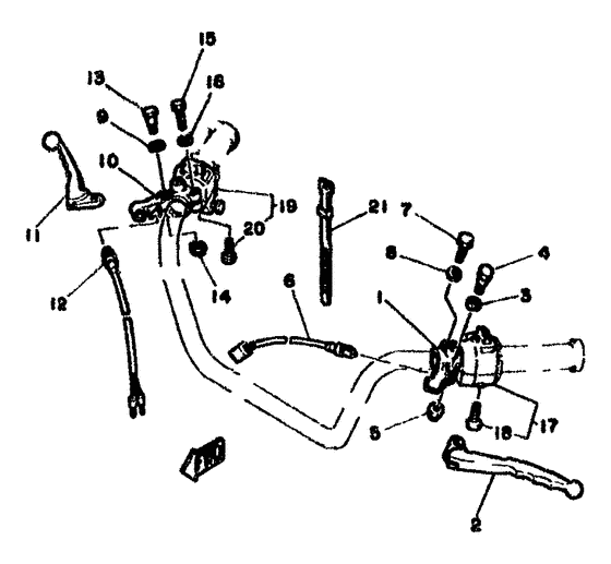 Handle switch. lever
