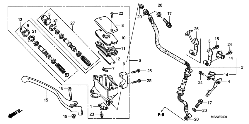 Fr. brake master cylinder