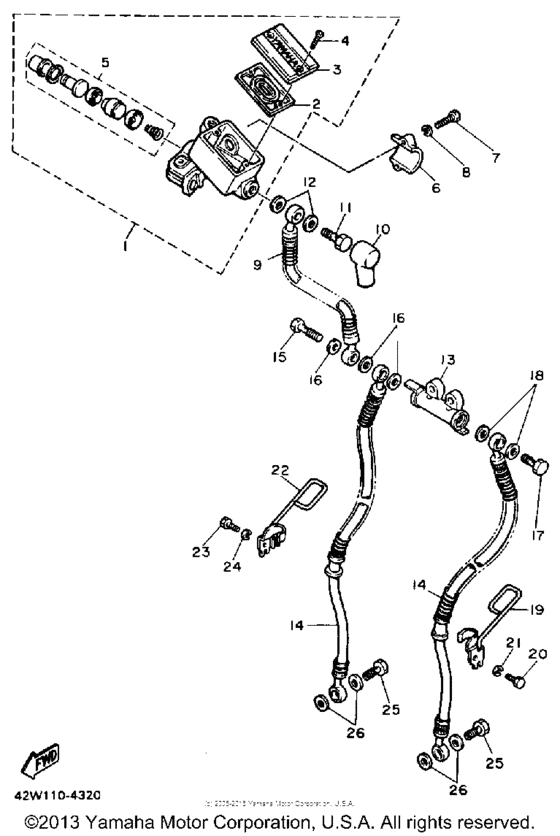 XV1100A Главный тормозной цилиндр