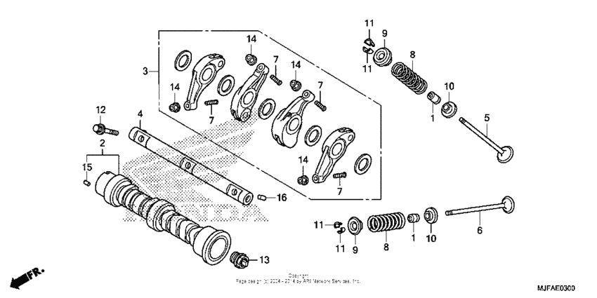 CTX700N DCT Распределительный вал и клапана