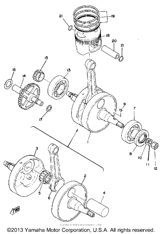 Crankshaft-piston