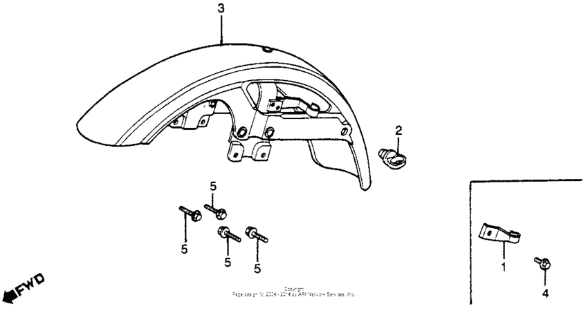 CB400 Переднее крыло