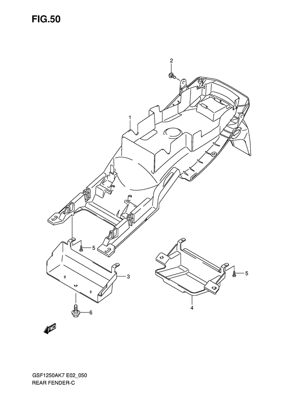 GSF1250 Заднее крыло