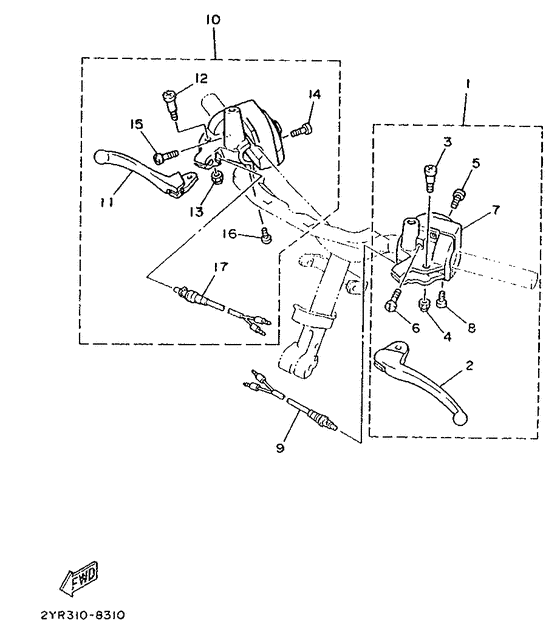 Handle switch. lever
