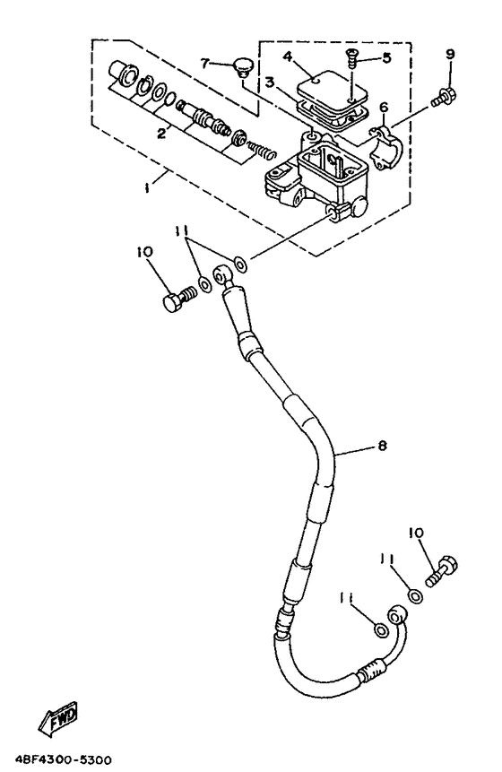 WR200R Главный тормозной цилиндр