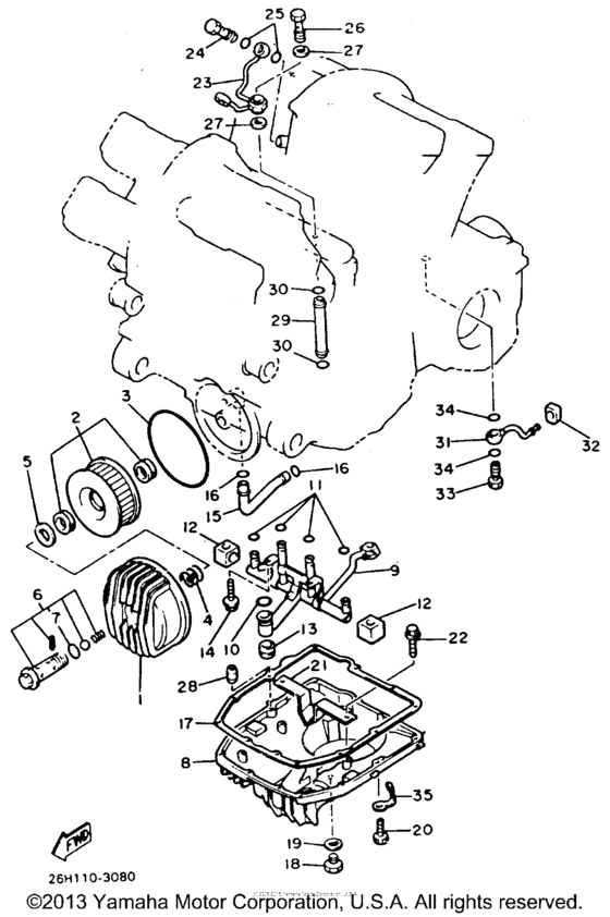 XVZ12TDK Маслянный фильтр