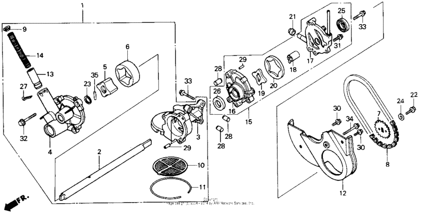 GL1500I Масляный насос