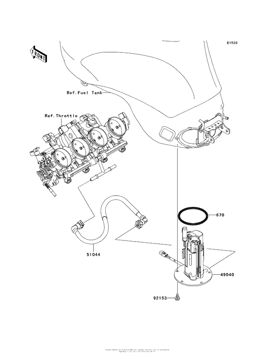 ZX600 Топливный насос