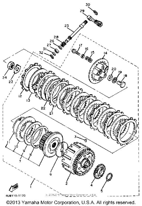XJ550RJ Сцепление