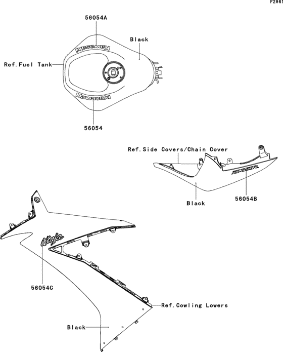 ZX1000 Decals(brack)(faf)