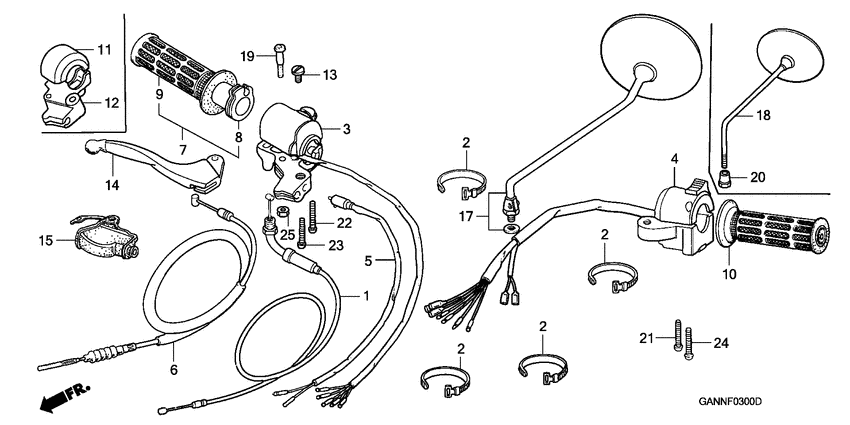Handle lever/switch/ cable