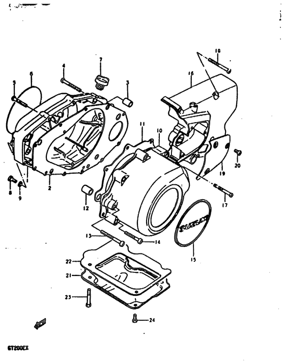 Crankcase cover ass`y  (v