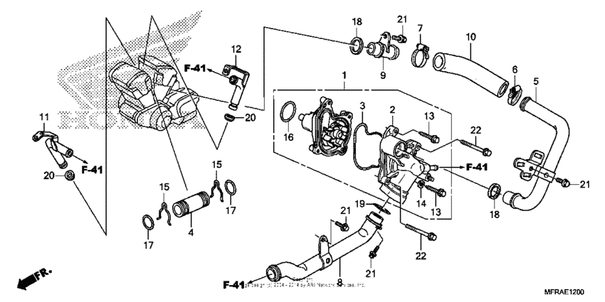 VT1300CS (ABS) Водяной насос