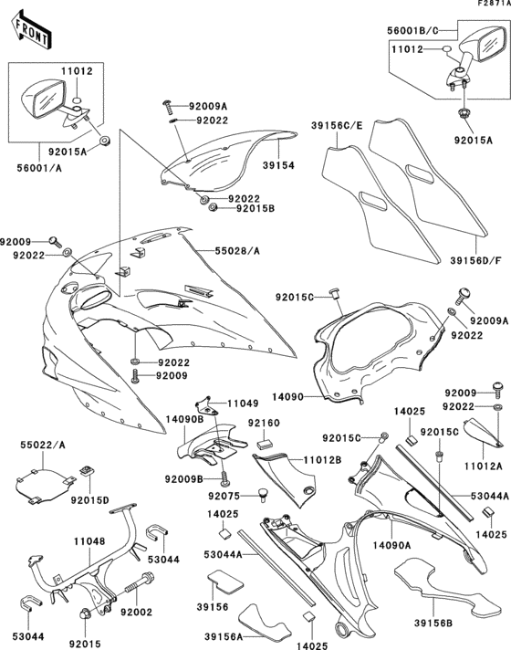 Cowling(1/2)(zx1100-d4)