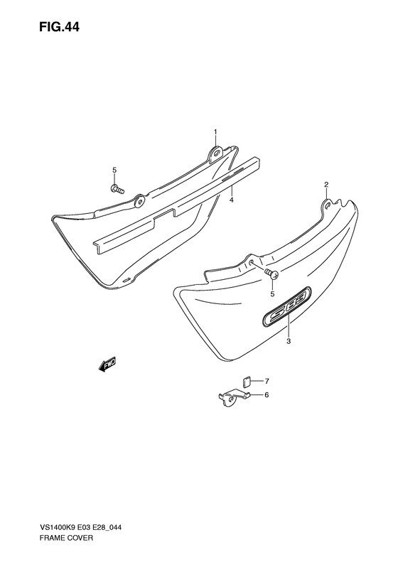 VS1400 Обтекатель задний