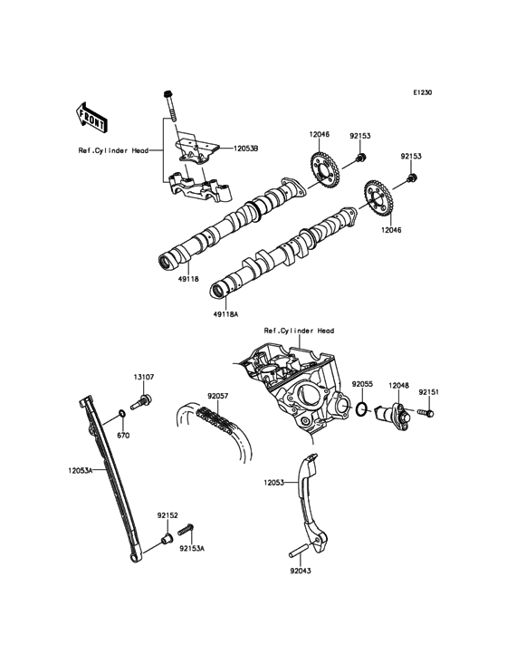 ZX636 Распред вал