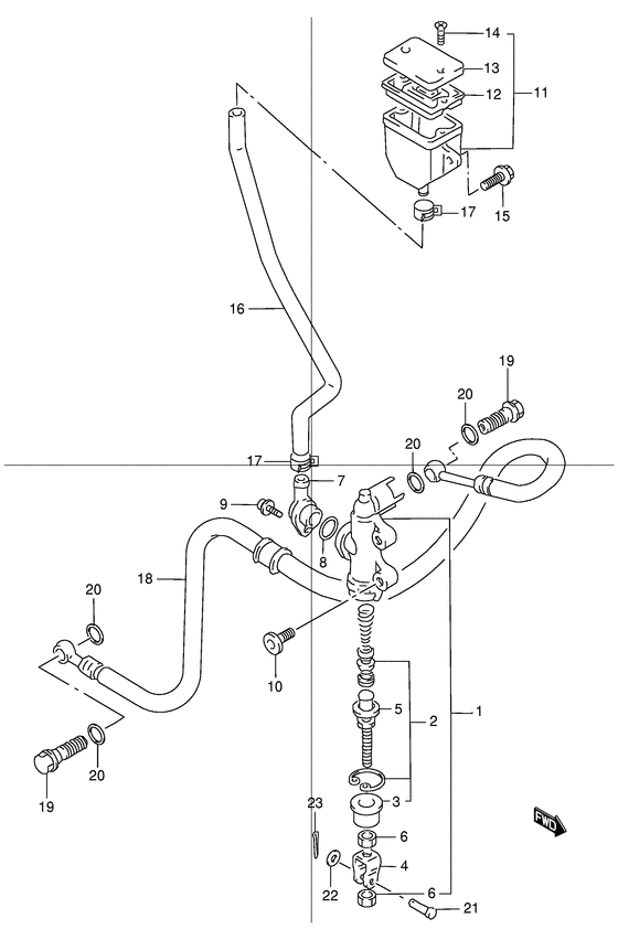 GSX1200 Задний тормозной цилиндр