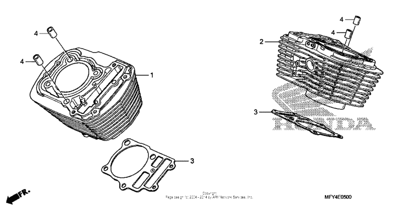 VT1300CR (ABS) Цилиндры