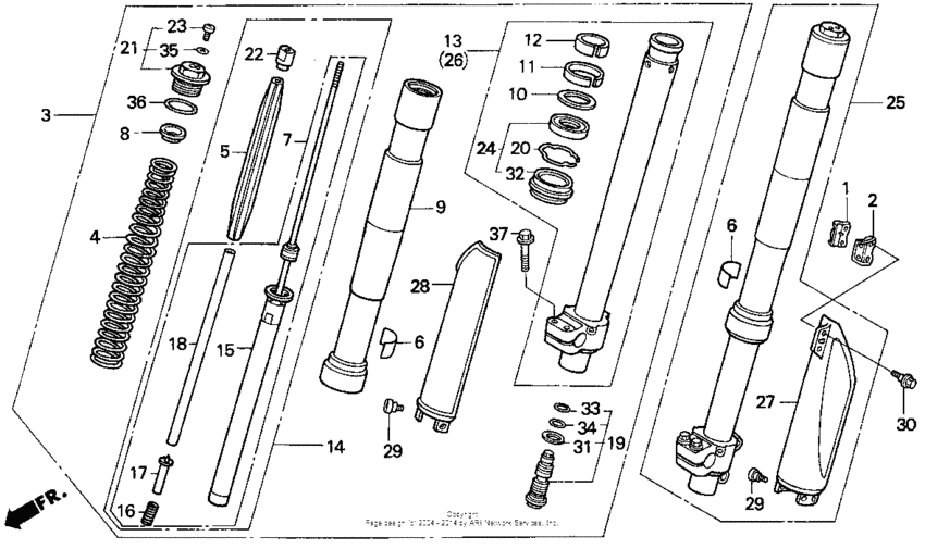 Front fork 92-93