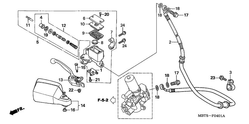 Fr. brake master cylinder