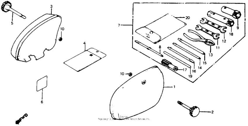 Tools + side cover