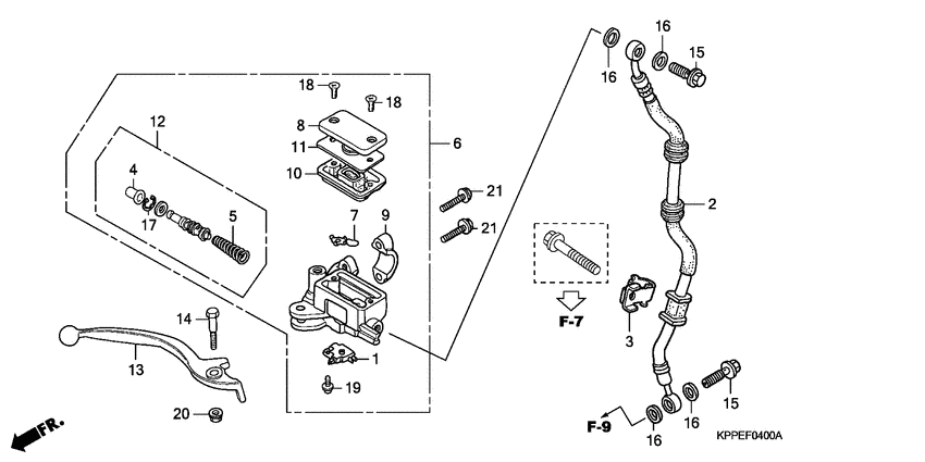 Fr. brake master cylinder
