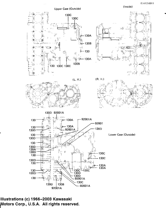 Crankcase bolt & stud pattern