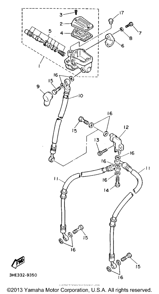 FZR600RBC Главный тормозной цилиндр