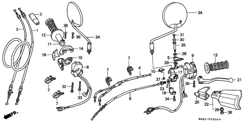 Handle lever/switch/ cable
