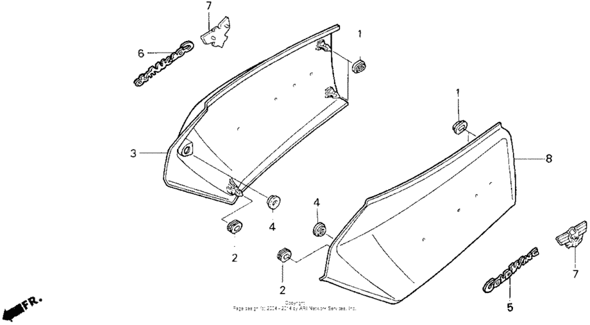 GL1500A Боковые обтекатели
