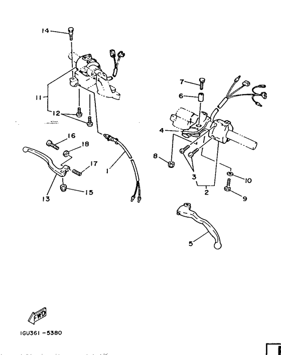 Handle switch. lever