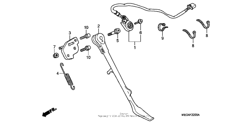 VT750CA Подножка