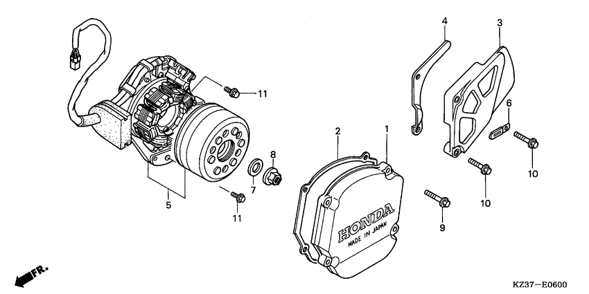 Left crankcase cover/ generator