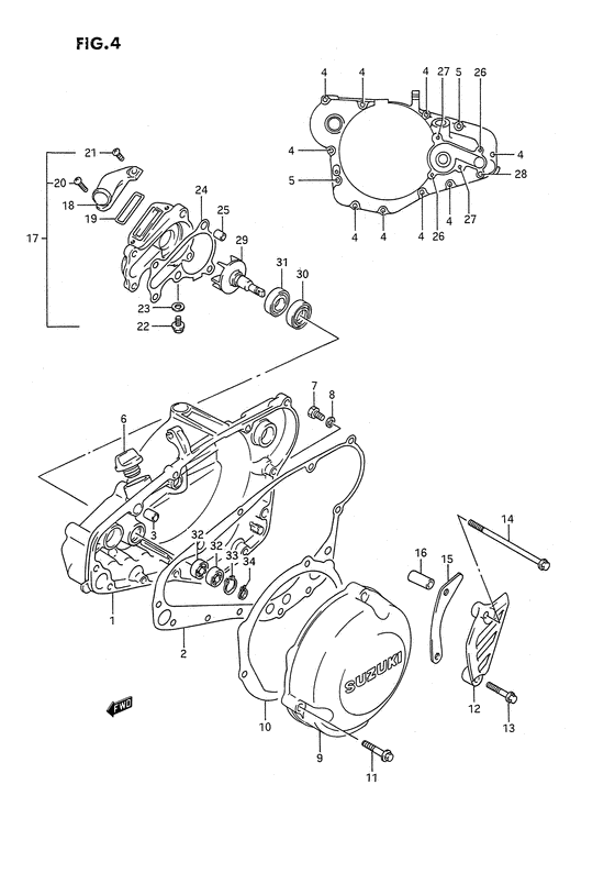 Crankcase cover ass`y  (v