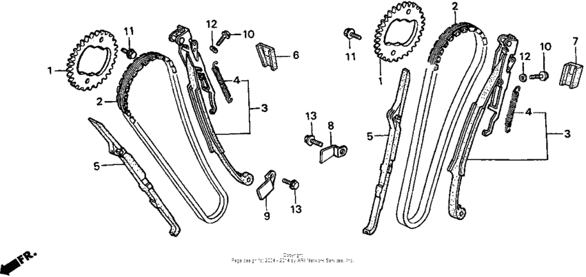 VT750C Цепь ГРМ